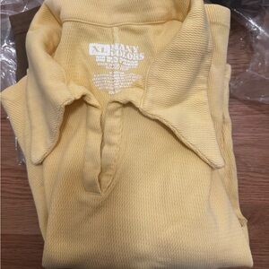 Big Bud Press Yellow Long Sleeve Fisherman Polo